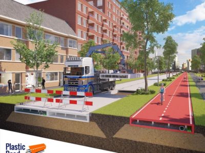 Las futuras carreteras holandesas hechas de plástico reciclado serán como Legos
