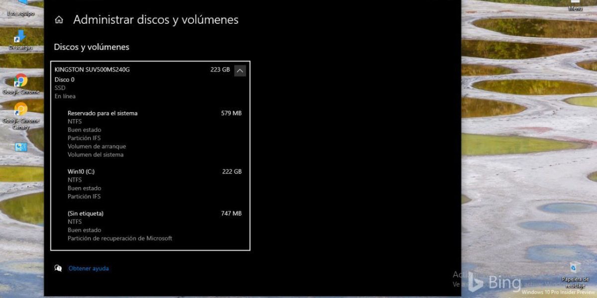 Windows 10 ya permite gestionar los discos duros y las particiones directamente desde el menú de Configuración