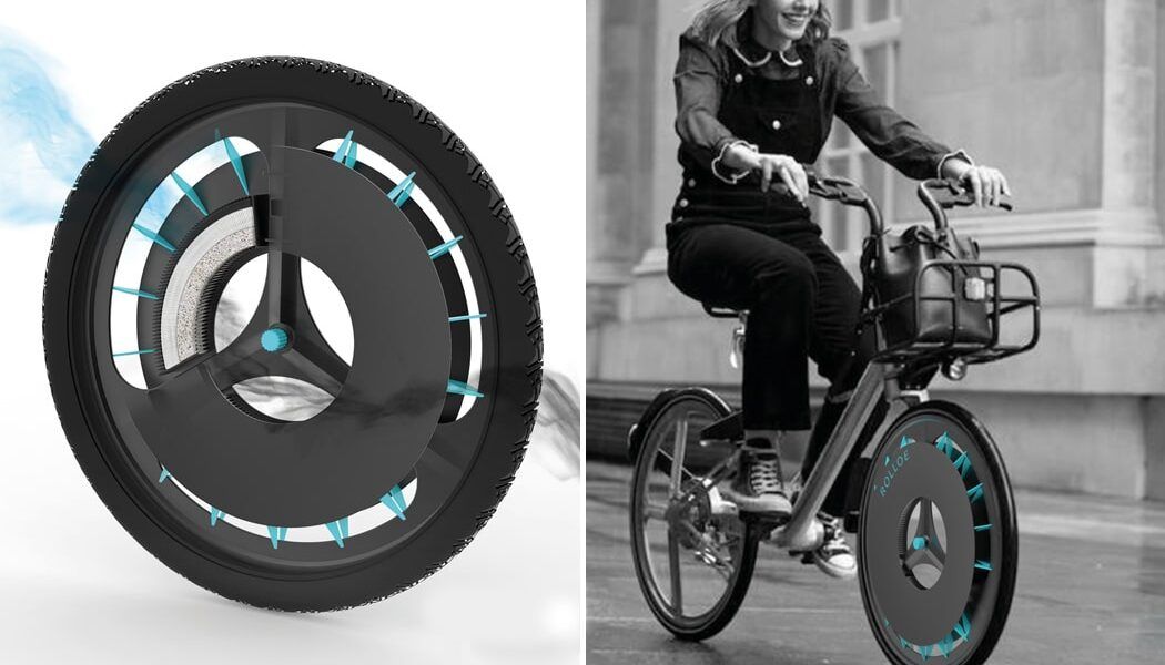 Llegan las ruedas para bicicletas que comen contaminación