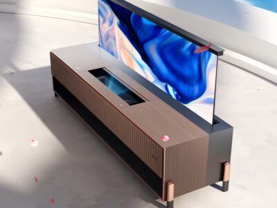 Así de impresionante luce el nuevo sistema Láser TV de Hisense: con pantalla enrollable, proyector láser y sonido Harman Kardon